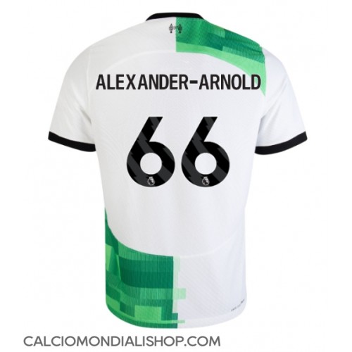 Maglie da calcio Liverpool Alexander-Arnold #66 Seconda Maglia 2023-24 Manica Corta